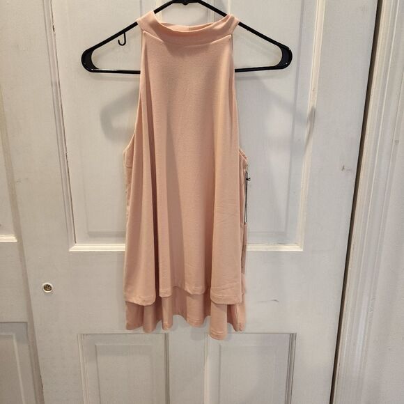 Susana Monaco Pink Layered Swing Halter Top - Picture 6 of 7